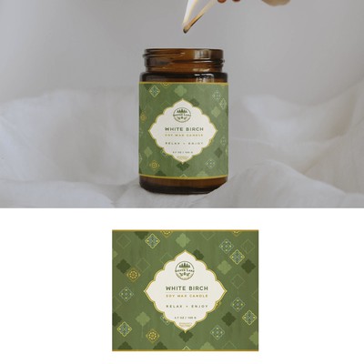 Candle lable Moroccan style