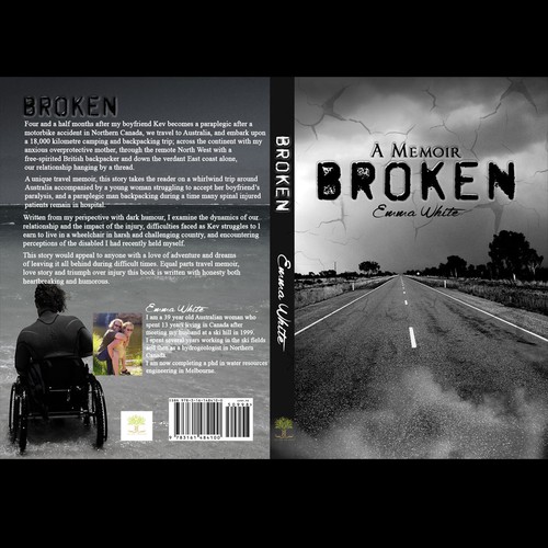 Grayscale design with the title 'Book Cover for Broken'
