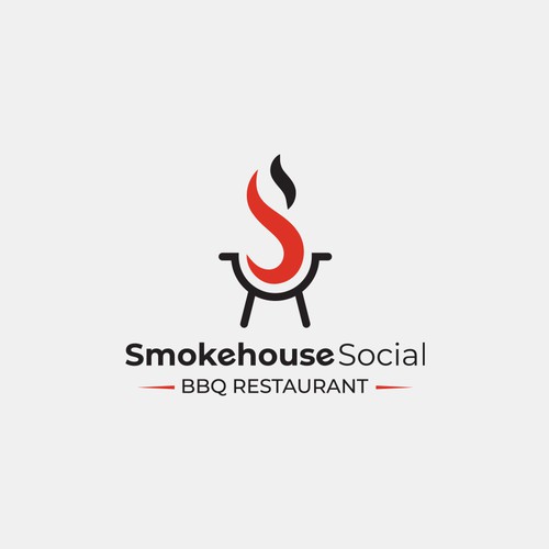 Burrito logo with the title 'smokehouse social bbq'