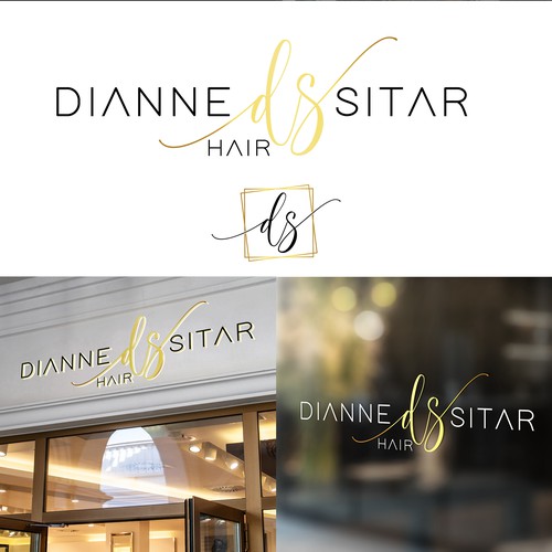 Hair salon design with the title 'DIANNE SITAR - HAIR'