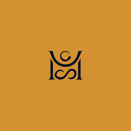 Meditation logo with the title 'M letter logo with a yoga pose icon'