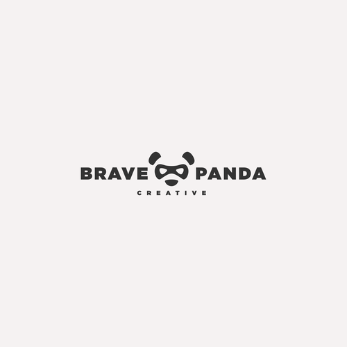 Mask logo with the title 'Brave Panda Logo'