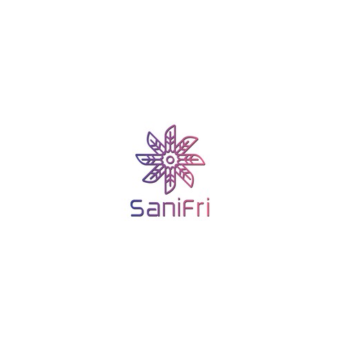 Heating design with the title 'Line art logo for SaniFri'