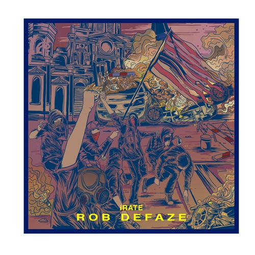 Chaos design with the title 'iRATE'