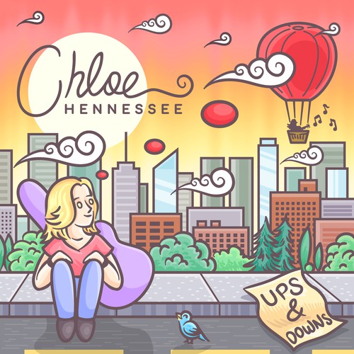 Balloon design with the title 'Chloe Hennessee'