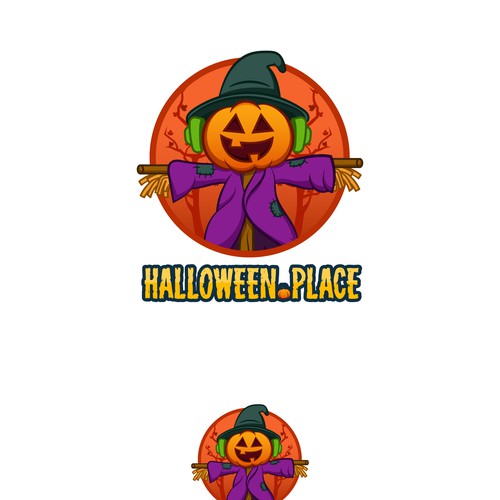 Pumpkin design with the title 'Halloween Logo'