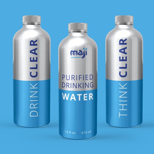 Water label with the title 'Label for bottle of  water'