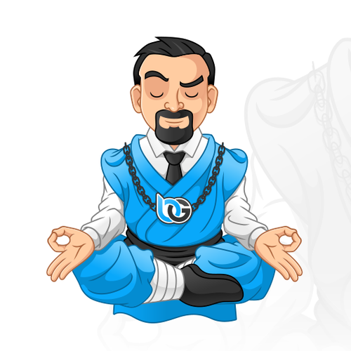 Guru design with the title 'Mascot Design  for BLOCKCHAIN GURU'