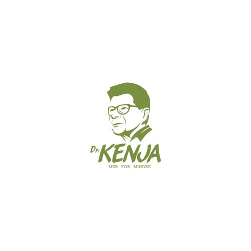 Old man logo with the title 'Vintage logo concept for Dr. Kenja'