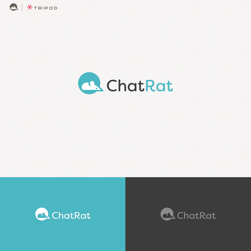 Rat logo with the title 'Logo concept for a chat platform '