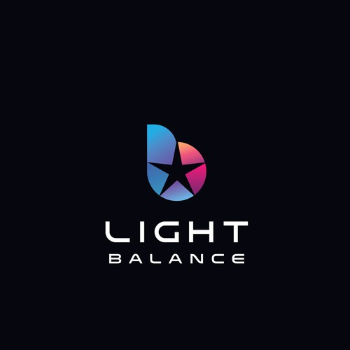Vibrant logo with the title 'Light Balance - Logo Design'