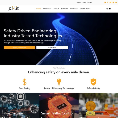 Shopify design with the title 'E-commerce design for Internet of Things Startup'