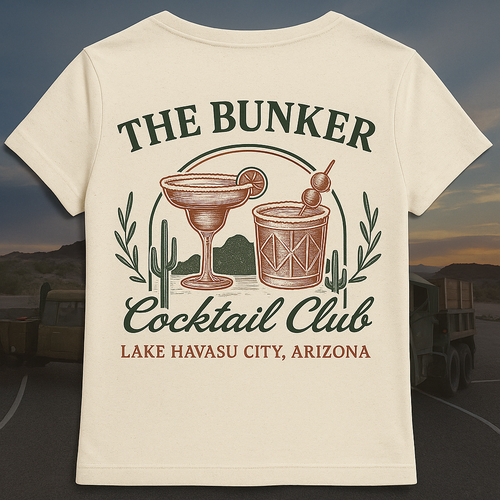 Club t-shirt with the title 'Cocktail Club t-shirt design submission'