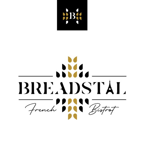 Bread design with the title 'logo concept for an elegant sandwich bar'