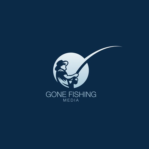 Production design with the title 'Gone Fishing Media'