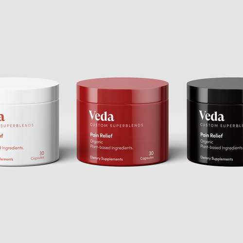 Pain design with the title 'CBD Supplements Packaging Design'