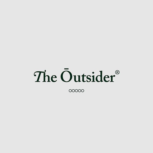 Strange design with the title 'The Outsider'