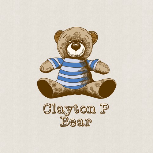 Ceramic logo with the title 'CLAYTON P BEAR'