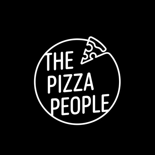 Fast food logo with the title 'The Pizza People'