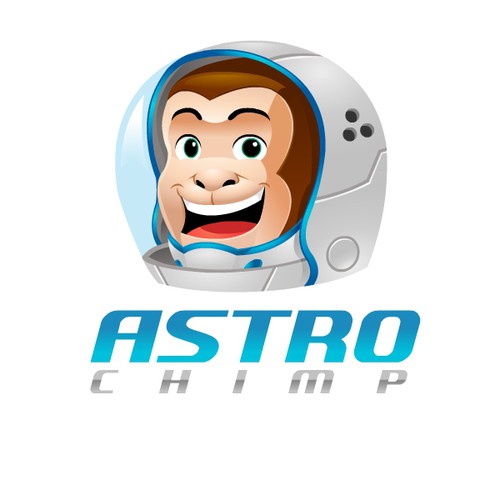 Ape logo with the title 'Futuristic logo and the mascot for communication company's '
