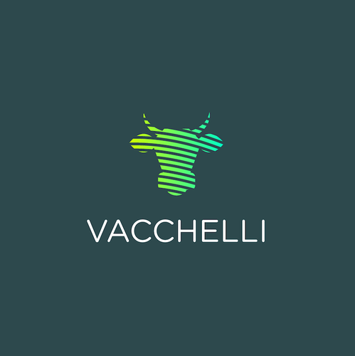 Cow brand with the title 'Cool cow design for a Web Design & Video Film Company'