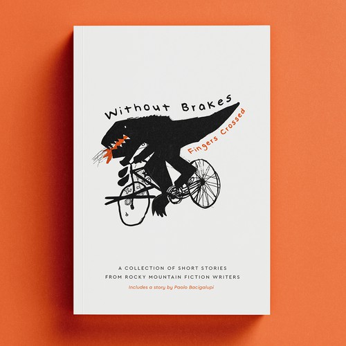 Black and white book cover with the title 'Without brakes: Finger Crossed '
