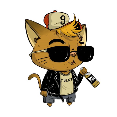 Designs PNG de cartoon cat para Camisetas e Merch