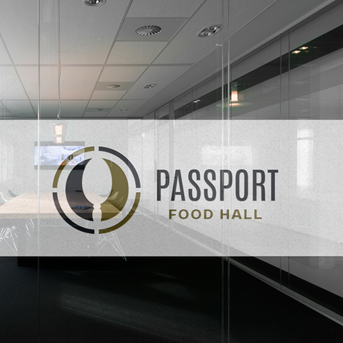 Globe logo with the title 'Food hall _ Passport'