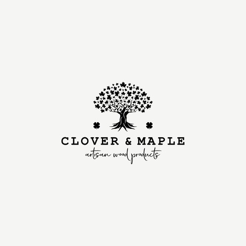 Shamrock logo with the title 'Adult logo for a wood artisan '