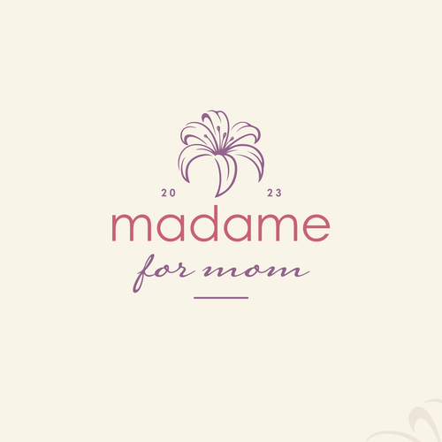 Handcrafted design with the title 'madame for mom'