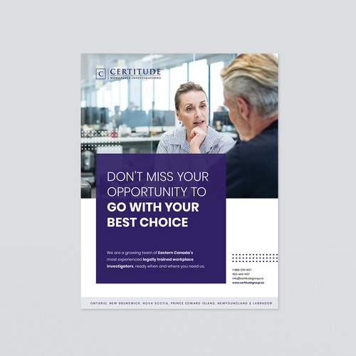 Law office design with the title 'Certitude Brochure'