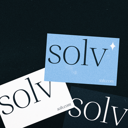 Text logo with the title 'solv'