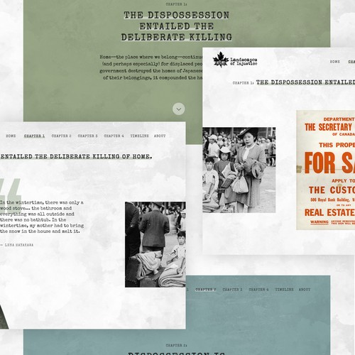 Blog website with the title 'Historical website'