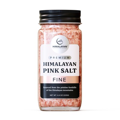 Label design for a Himalayan pink salt