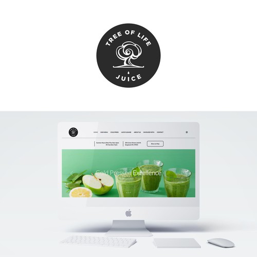 Healthy food design with the title 'Tree of Life Juice'