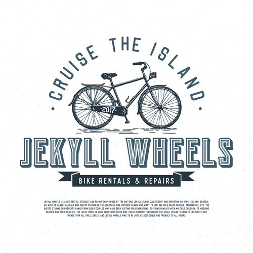 Bike logo with the title 'Logo for Jekyll Wheels'