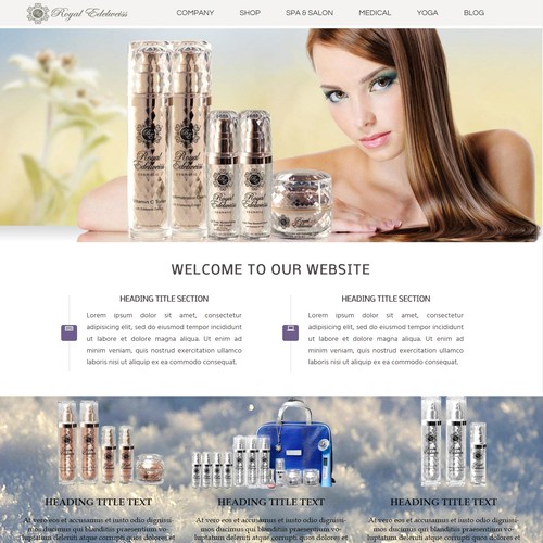 HTML website with the title 'WEB SITE DESIGN - Royal Edelweiss'