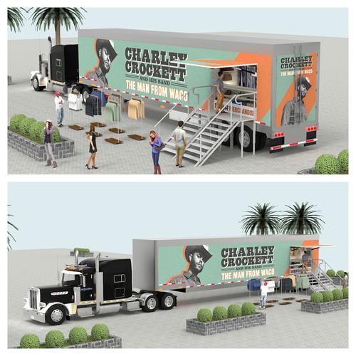 Merchandise artwork with the title 'Charley Crockett'