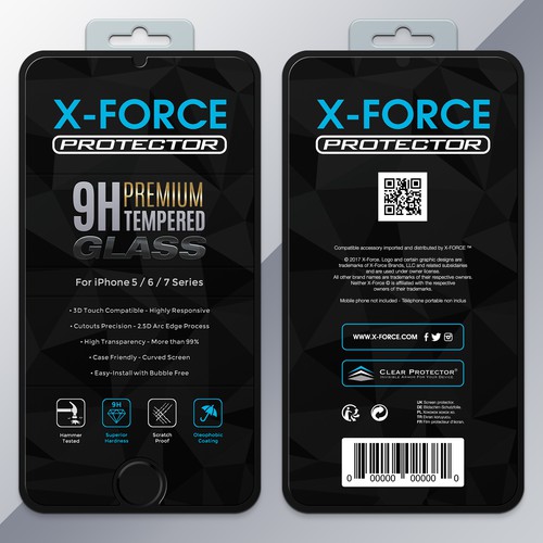 Glass packaging with the title 'Packaging Design'