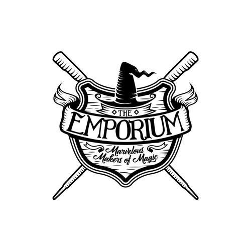 Wizard logo with the title 'Wizardy Shop Logo'