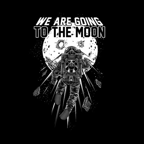 Astronaut t-shirt with the title 'going to the moon '