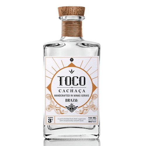 Discovery design with the title 'Label concept for Brazilian spirit'