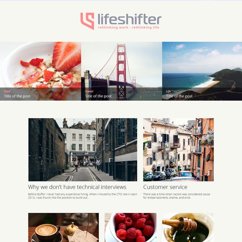 Magazine website with the title 'Create a stunning web design for a site which seeks to empower women to work how they want to.'