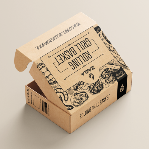 Logo packaging with the title 'Logo and Product Packaging for ZAGA'