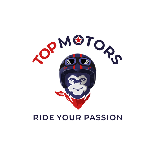Motorsport logo with the title 'TOP MOTORS LOGO'