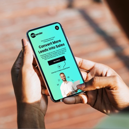 Fun website with the title 'Fun and attractive landing page for marketing automation tool'