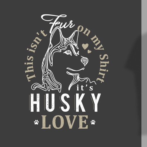 Husky design with the title 'Husky Love t shirt'