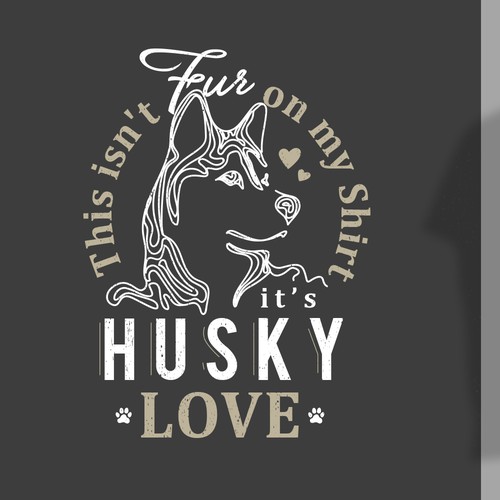 Pet t-shirt with the title 'Husky Love t shirt'