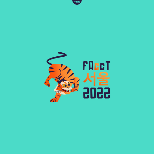 Tiger logo with the title 'Korean Tiger Logo Illustration'