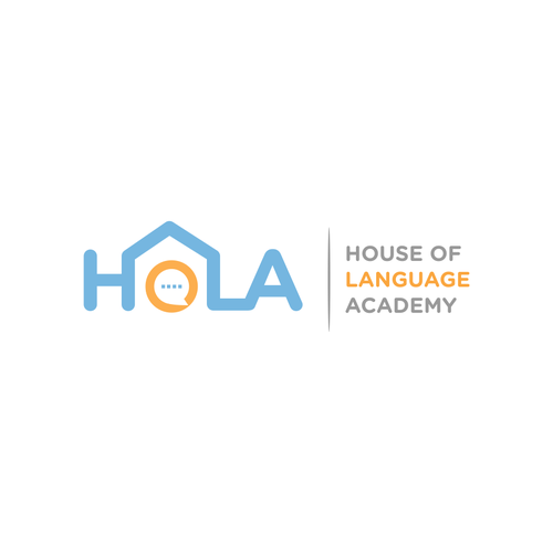 Language school logo with the title 'HOLA logo'